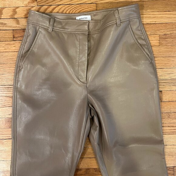 Artizia Babaton Publish Pant (Gold Camel, Size 10, Vegan Leather) - Picture 5 of 10